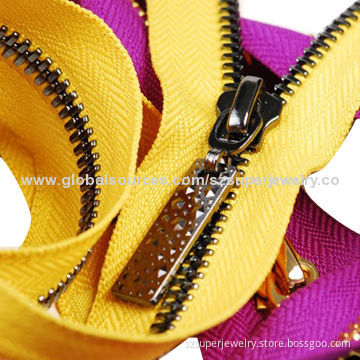 Bags close end common teeth metal zipper